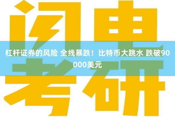 杠杆证券的风险 全线暴跌！比特币大跳水 跌破90000美元